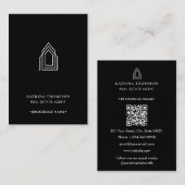 Moderne makelaar makelaar makelaar Logo zwart wit Visitekaartje (Voorkant / Achterkant)