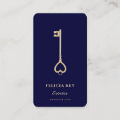 Moderne makelaar makelaar Midnight Blue Visitekaartje (Voorkant)