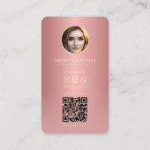 Moderne makelaar makelaar Rosegold Key Visitekaartje (Achterkant)