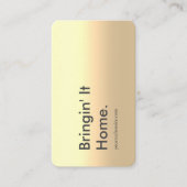 MODERNE MAKELAAR MAKELAAR ZWART GOUD VISITEKAARTJE (Voorkant)