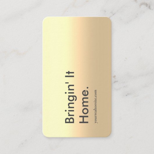 MODERNE MAKELAAR MAKELAAR ZWART GOUD VISITEKAARTJE (Voorkant)