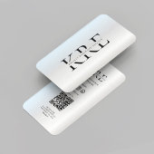 Moderne makelaar Monogram Makelaar Zilver Visitekaartje