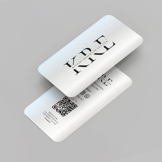 Moderne makelaar Monogram Makelaar Zilver Visitekaartje