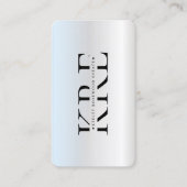 Moderne makelaar Monogram Makelaar Zilver Visitekaartje (Voorkant)