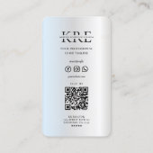 Moderne makelaar Monogram Makelaar Zilver Visitekaartje (Achterkant)