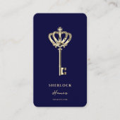 Moderne makelaar Monogram Midnight Blue Visitekaartje (Voorkant)