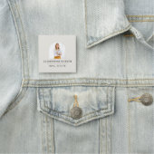 Moderne makelaar naam badge met foto boog elegant (In situ)