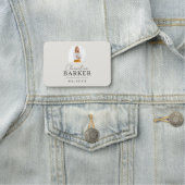 Moderne makelaar naam badge met foto boog elegant (In situ)