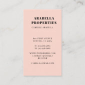 Moderne makelaar onroerend goed foto Visitekaartje (Achterkant)