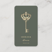 Moderne makelaar onroerend goed monogram Sage Groe Visitekaartje (Voorkant)