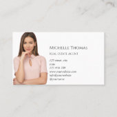 Moderne makelaar onroerend goed professionele foto visitekaartje (Achterkant)