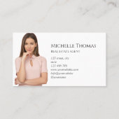 Moderne makelaar onroerend goed professionele foto visitekaartje (Achterkant)