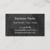Moderne makelaar onroerend goed zwart marmer visitekaartje (Achterkant)