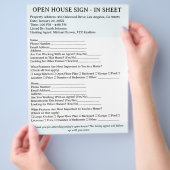 Moderne makelaar Open House Sign In Sheet Flyer (Hand)