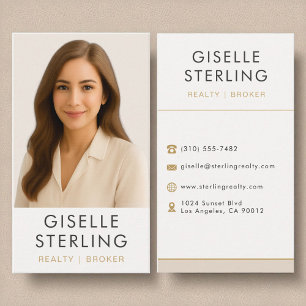 Moderne makelaar professionele elegante visitekaartje