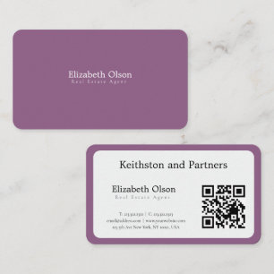 Moderne makelaar Promotionele eenvoudige QR-code s Visitekaartje