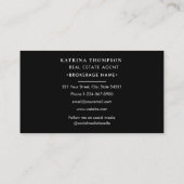 Moderne makelaar QR-code zwart Visitekaartje (Achterkant)