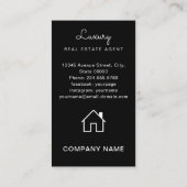 Moderne makelaar Realtor Foto toevoegen Visitekaartje (Achterkant)