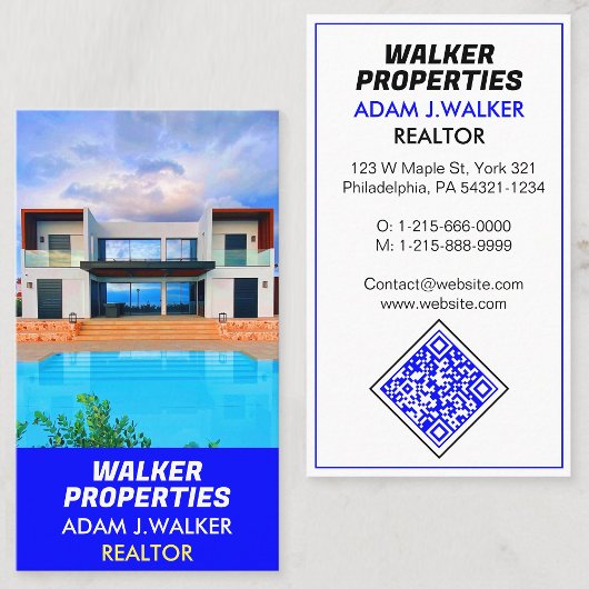 Moderne Makelaar (Realtors) Verkopen Kopen QR Visitekaartje