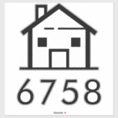 Moderne makelaar Swag huisnummer Custom Sticker (Vel)