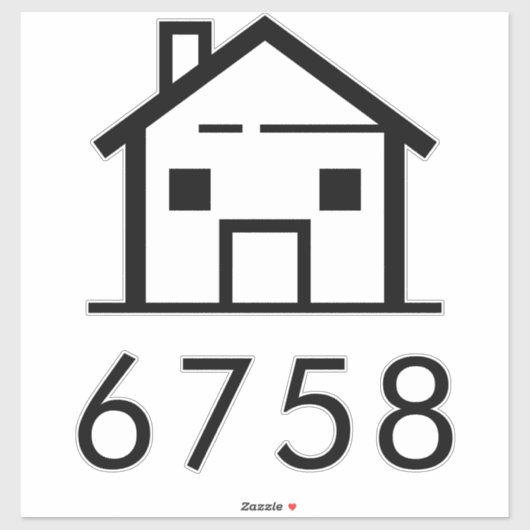 Moderne makelaar Swag huisnummer Custom Sticker (Vel)