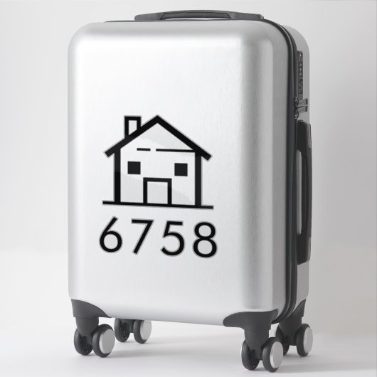 Moderne makelaar Swag huisnummer Custom Sticker (Koffer)