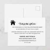 Moderne makelaar van onroerend goed, bedankt briefkaart (Voorkant / Achterkant)