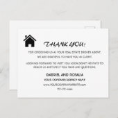 Moderne makelaar vastgoedbedrijf Klant Bedankt Briefkaart (Voorkant / Achterkant)