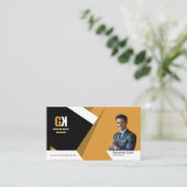 Moderne makelaar – zwart en goud visitekaartje