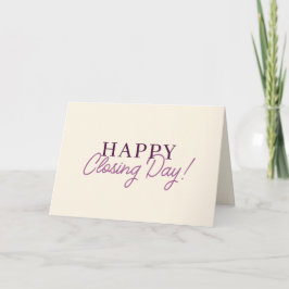 Moderne Makelaarster Kaart voor Sluitingsdag