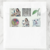 Moderne maker & natuur sticker sheet - Grappige ka (Tas)