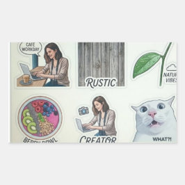 Moderne maker & natuur sticker sheet - Grappige ka