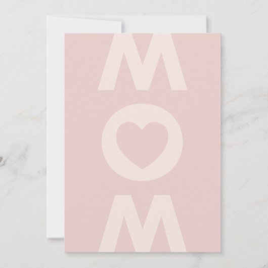 Moderne MAM Roze Blush Hart Moederdag (Voorkant)