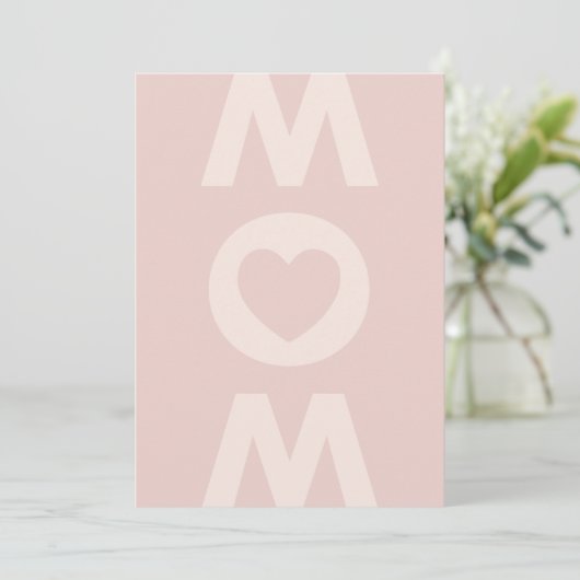 Moderne MAM Roze Blush Hart Moederdag (Staand voorkant)