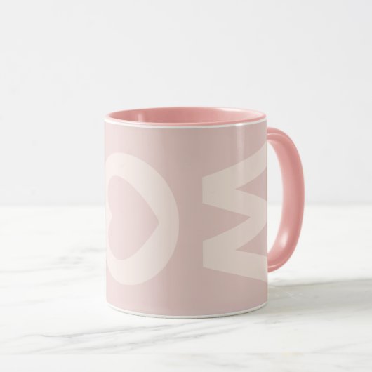 Moderne MAM Roze Blush Hart Moederdag Mok (Voorkant rechts)