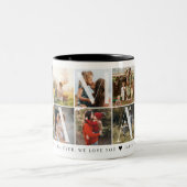 Moderne Mama Collage, 10 Foto Grid, Gift voor Mam Tweekleurige Koffiemok (Center)