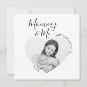 Moderne mama en ik | Hartfoto Feestdagenkaart (Voorkant)