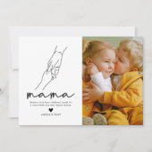 Moderne Mama-foto Moederdag Kaart (Voorkant)