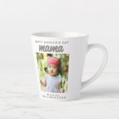 Moderne Mama Kinder foto Happy Moederdag Latte Mok (Rechts)