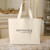 Moderne mama Kinder namen Moederdag Grote Tote Bag