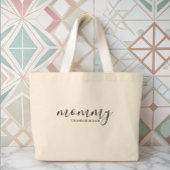 Moderne mama Kinder namen Moederdag Grote Tote Bag