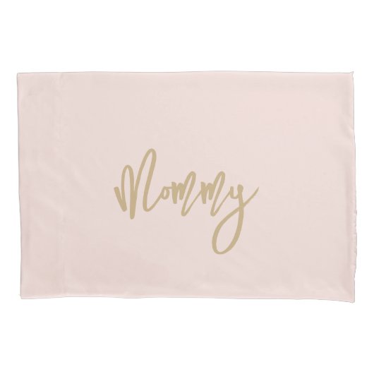 Moderne mammie papa Goud Aangepaste Monogram naam Kussensloop (Voorkant-Links)