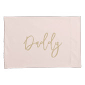 Moderne mammie papa Goud Aangepaste Monogram naam Kussensloop (Voorkant-Rechts)