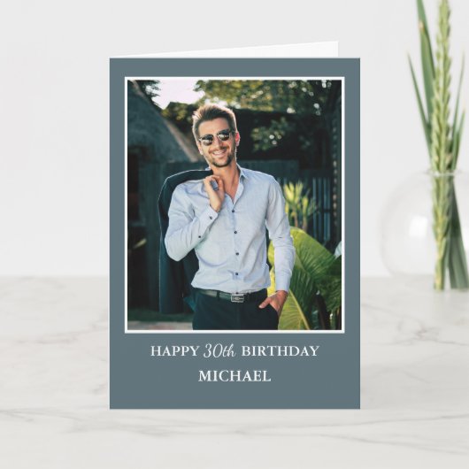 Moderne man | Vriend | Mannen Foto Verjaardag Kaart (Voorkant)
