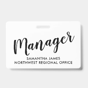 Moderne Manager ID Badge