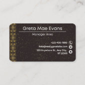 Moderne manager visitekaartje (Achterkant)