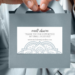 Moderne Mandala Dank Je Wel Klein Bedrijf Rechthoekige Sticker