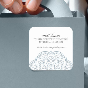 Moderne Mandala Dank Je Wel Klein Bedrijf Vierkante Sticker