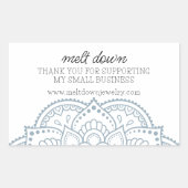 Moderne Mandala Dank u kleine bedrijven Rechthoekige Sticker (Voorkant)