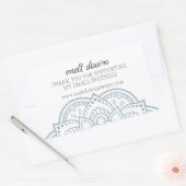 Moderne Mandala Dank u kleine bedrijven Rechthoekige Sticker (Envelop)